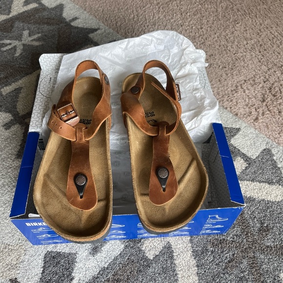 Brand new Birkenstock Kairo Antiqued Brown size 7/ 38 regular width/wide - Picture 8 of 11